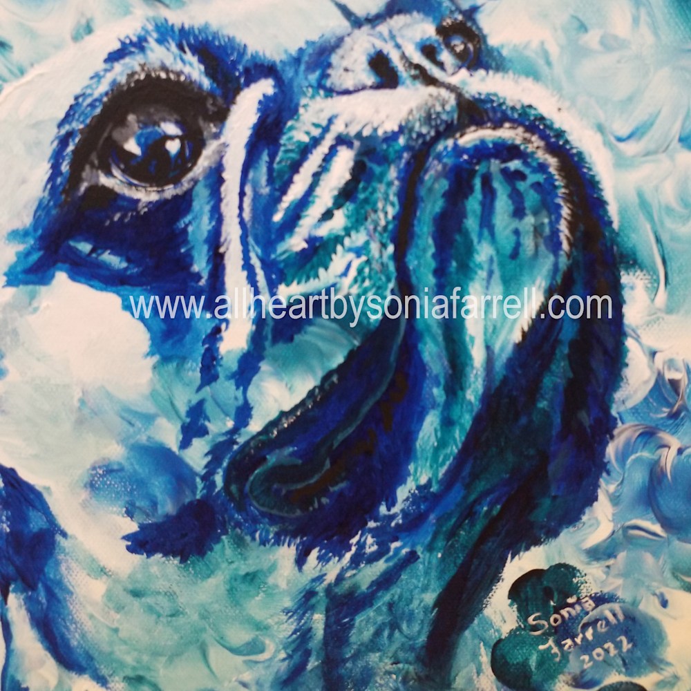 20220504 153053 Le Fleur Charm French Bulldog by Sonia Farrell face and signature zoom watermark