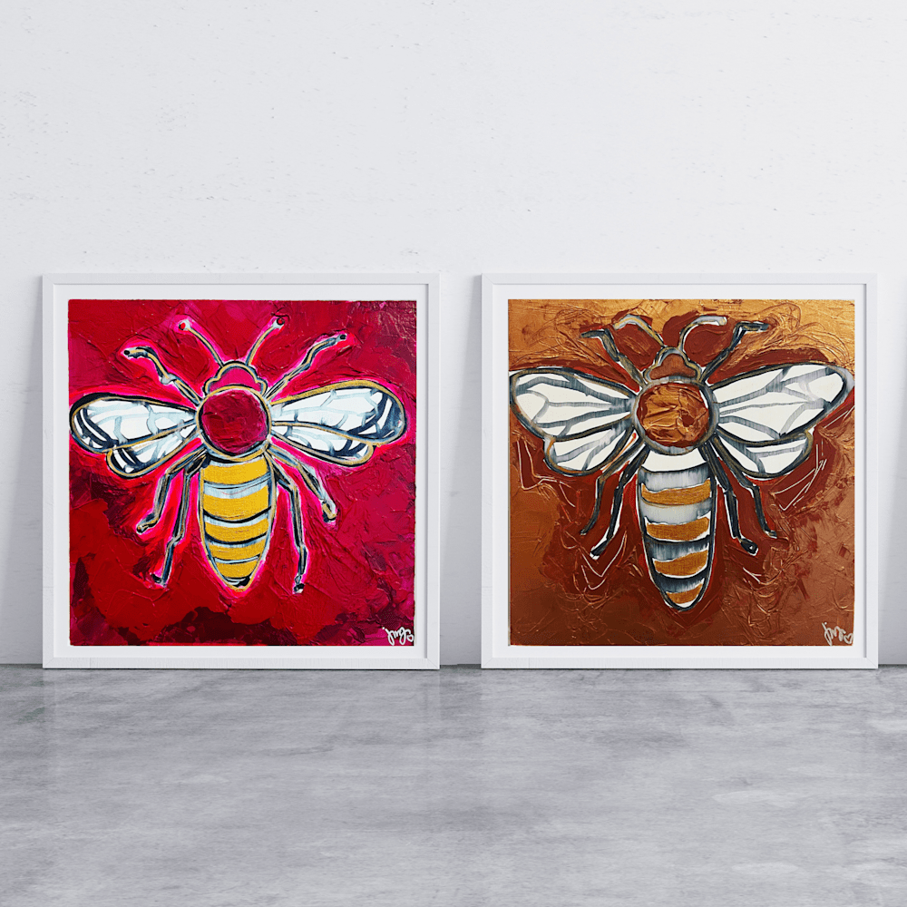 Red Bee and Bronze Bee