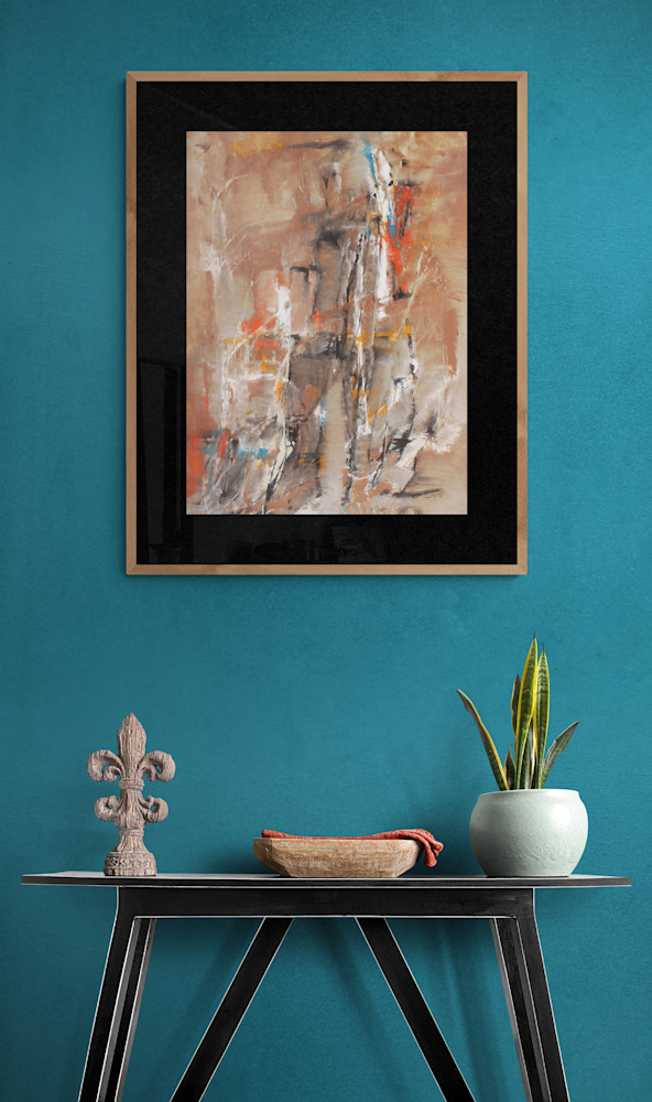 262 Hallway Side table with plant and ornaments