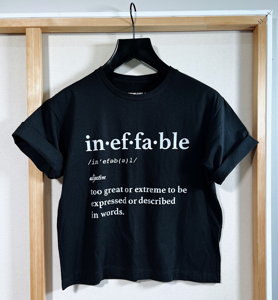 ineffable t shirt black silver