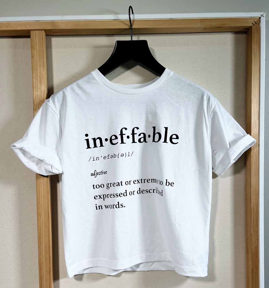 ineffable t shirt white black