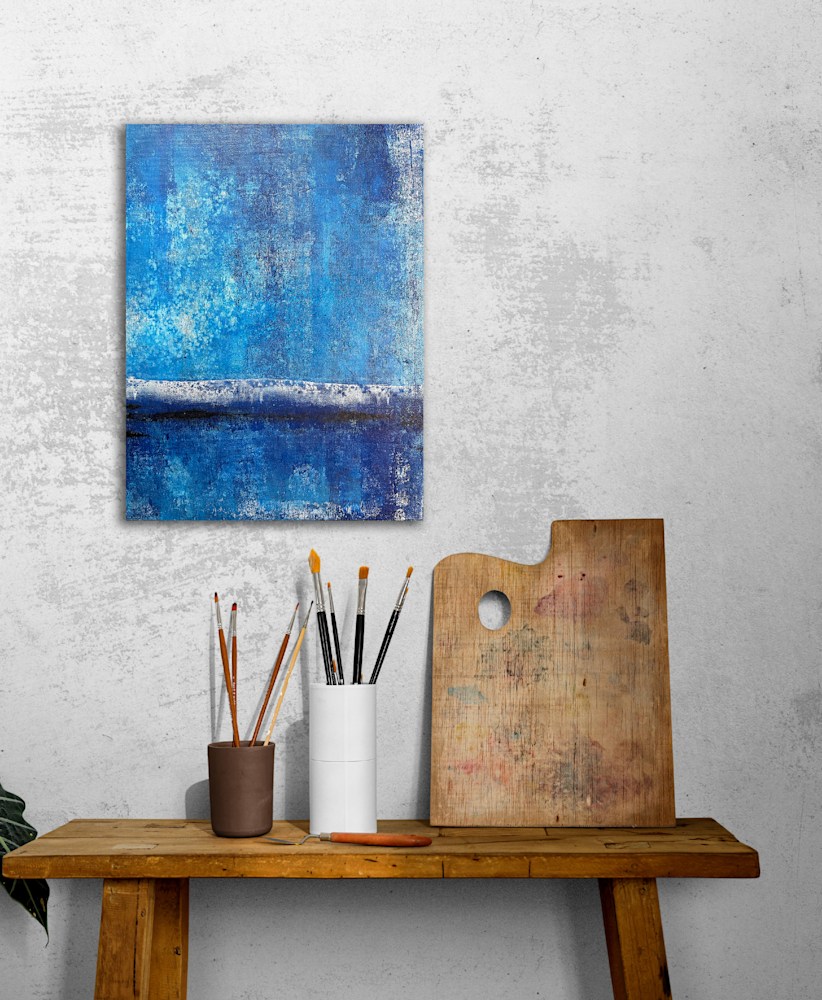 Artists side table with brushes and palette (1) copy