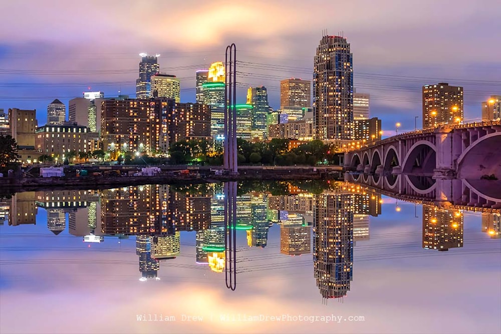 Minneapolis Skyline Reflection 4 sm