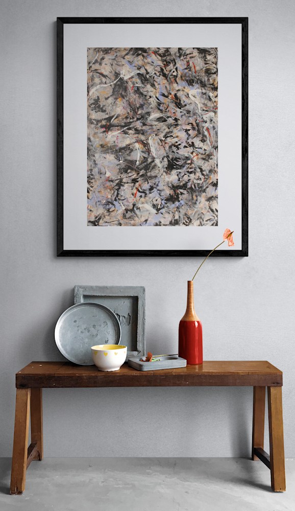 996 Rustic bench seat with ceramics and plant