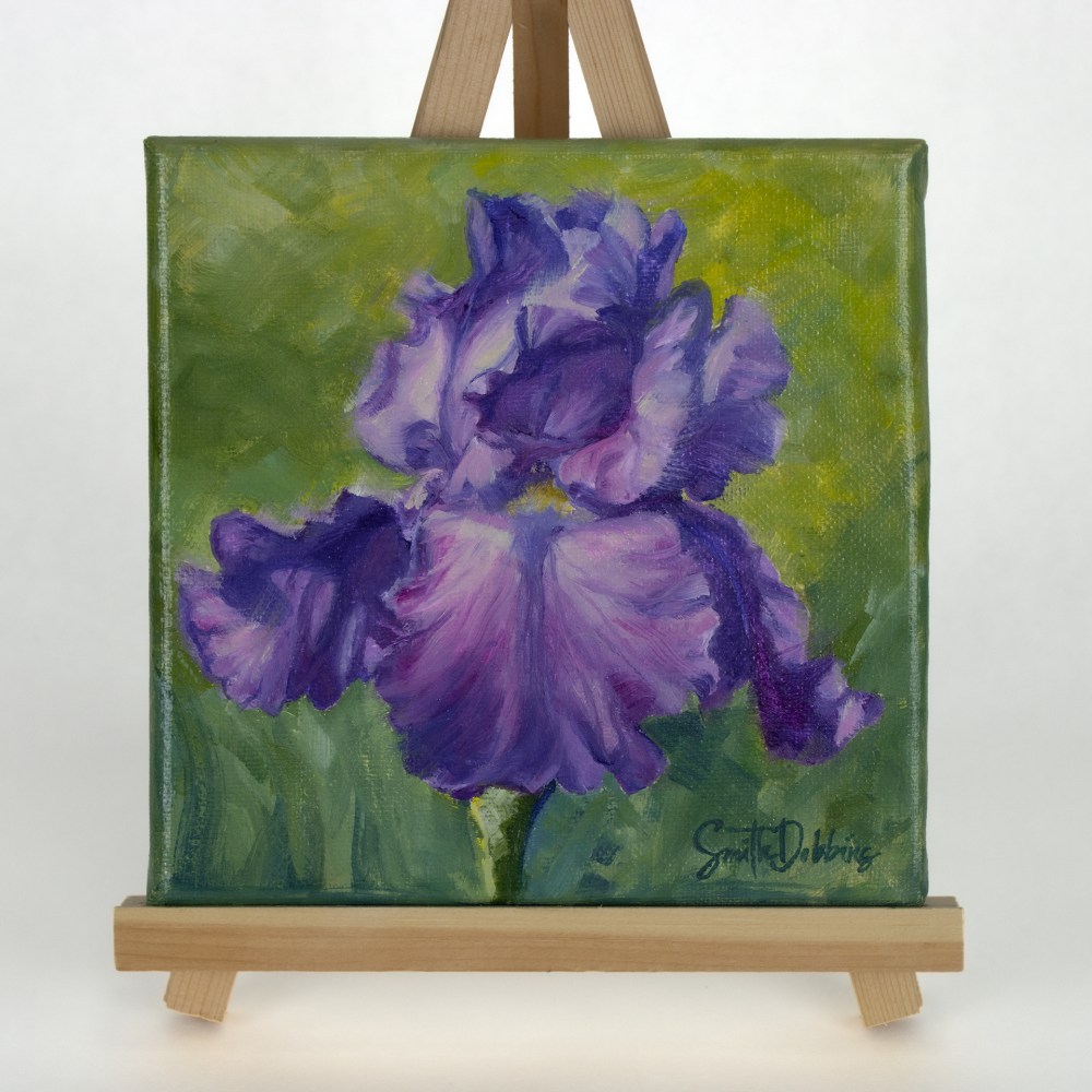 Purple Iris easel