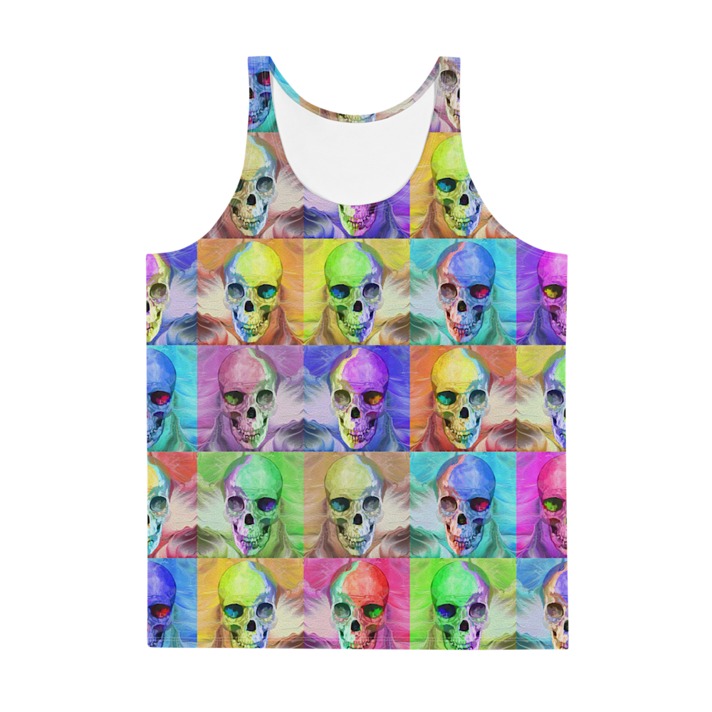 all over print mens tank top white front 62c8a3931098b