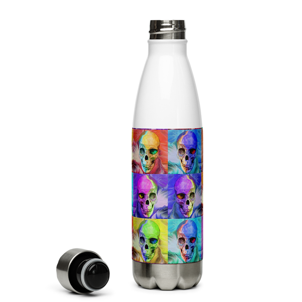 stainless steel water bottle white 17oz back 62c8a1ff34631