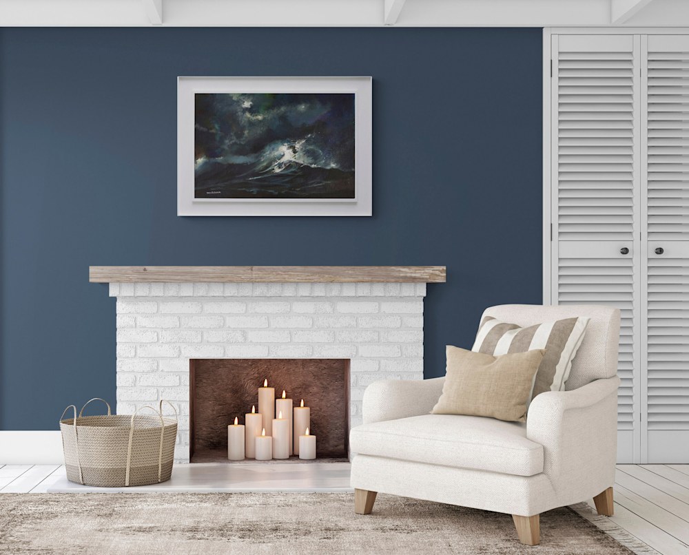 Cosy warm living room with fireplace (4