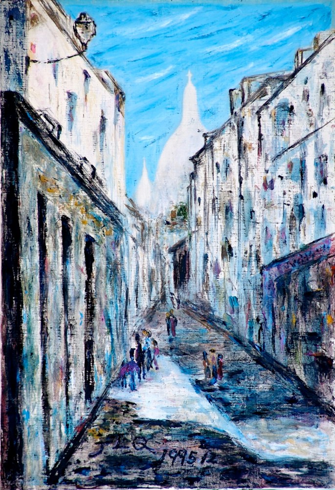 Yurika   Impression of France oil on canvas 29 x 20 in