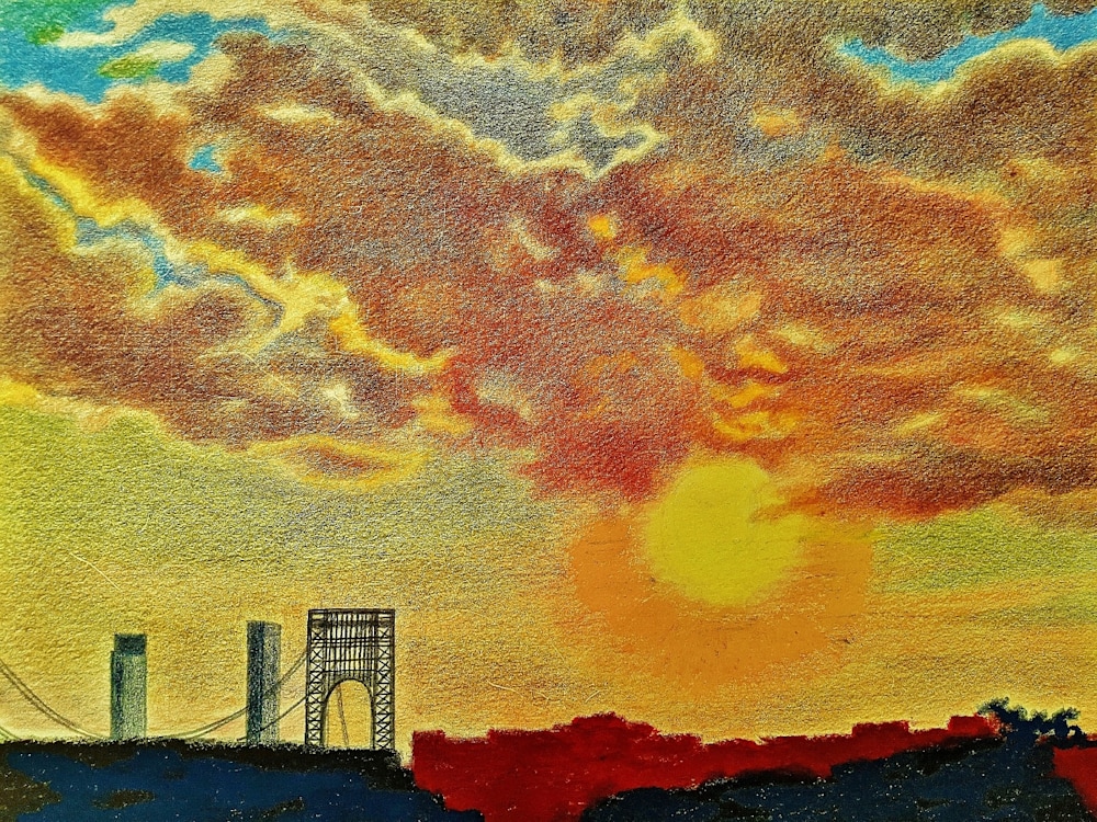 A SUNSET OVER THE GEORGE WASHINGTON BRIDGE (1200x900) (2)