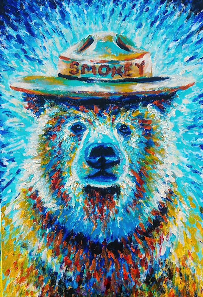 Smokey Bear gigapixel art scale 6 00x
