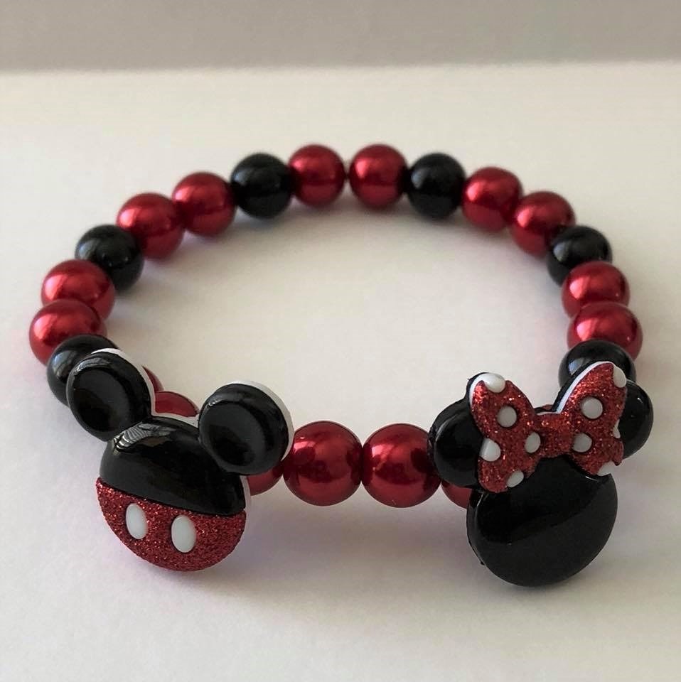 Mickey and minnie inspired bracelet