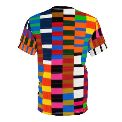 color bars allover tee shirt back