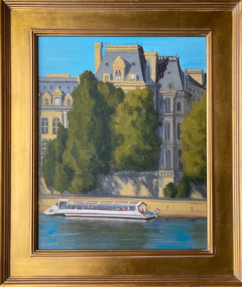 Loryn Brazier A Great Day to Barge Down the Seine 20x16