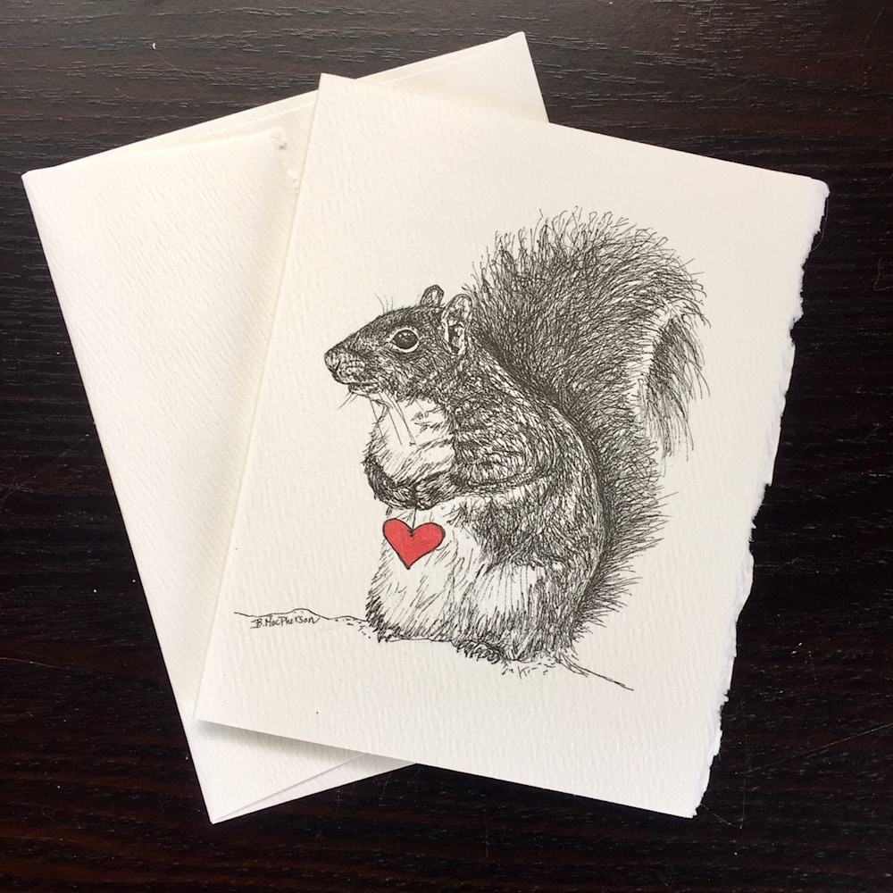Squirrel Notecard and Envelope