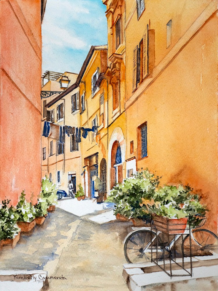 A quiet street in Trastevere, Rome | Kimberly Cammerata | 72DPI
