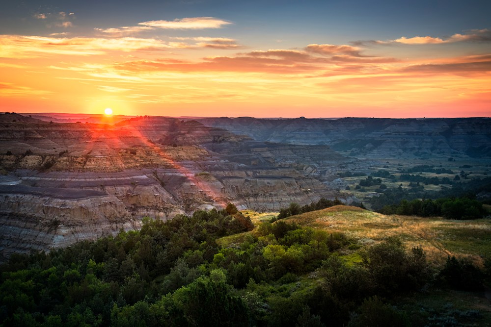 Andy Crawford Photography First Light in the Badlands   Signed Edition