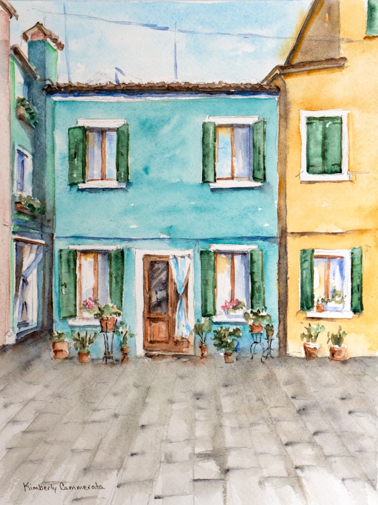 The Blue House, Burano, Venezia | Kimberly Cammerata