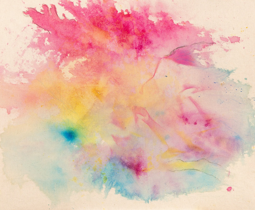 The clear mirror of sunshine 50x60cm Eadaoin Glynn acrylic, ink, aerosol, pastel, conte crayon on raw canvas 2022