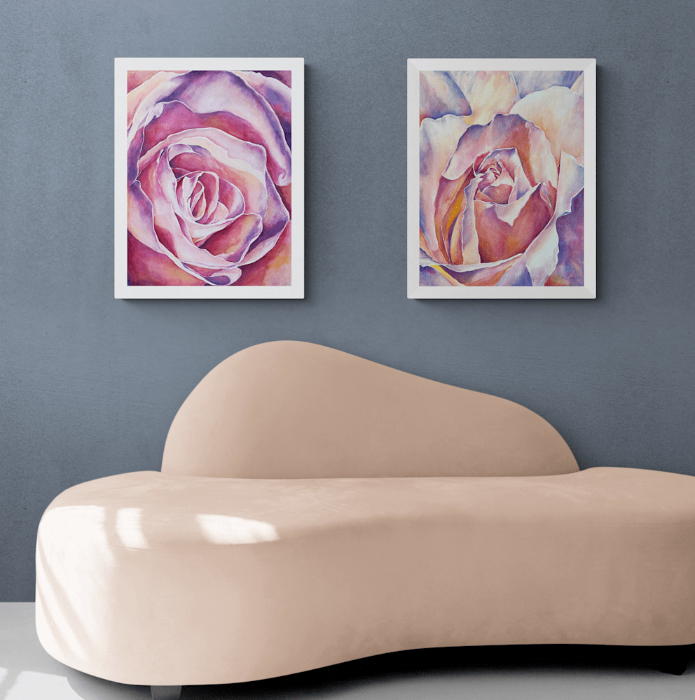 roses in modern room
