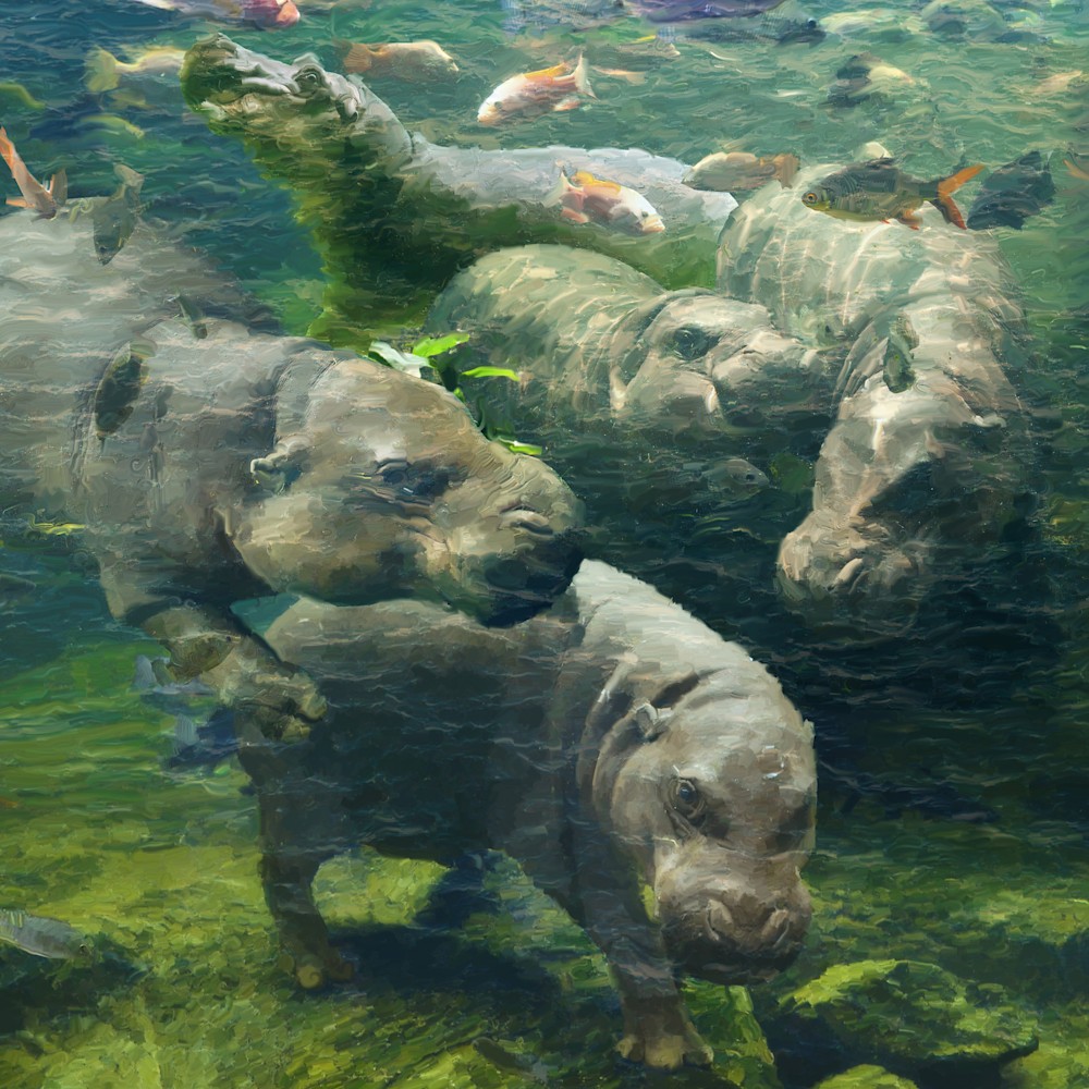Water Ballet Hippos