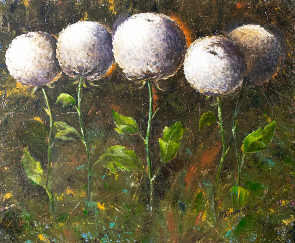 Mariya Tumanova   Chysanthemums original oil on canvas 24x30 print
