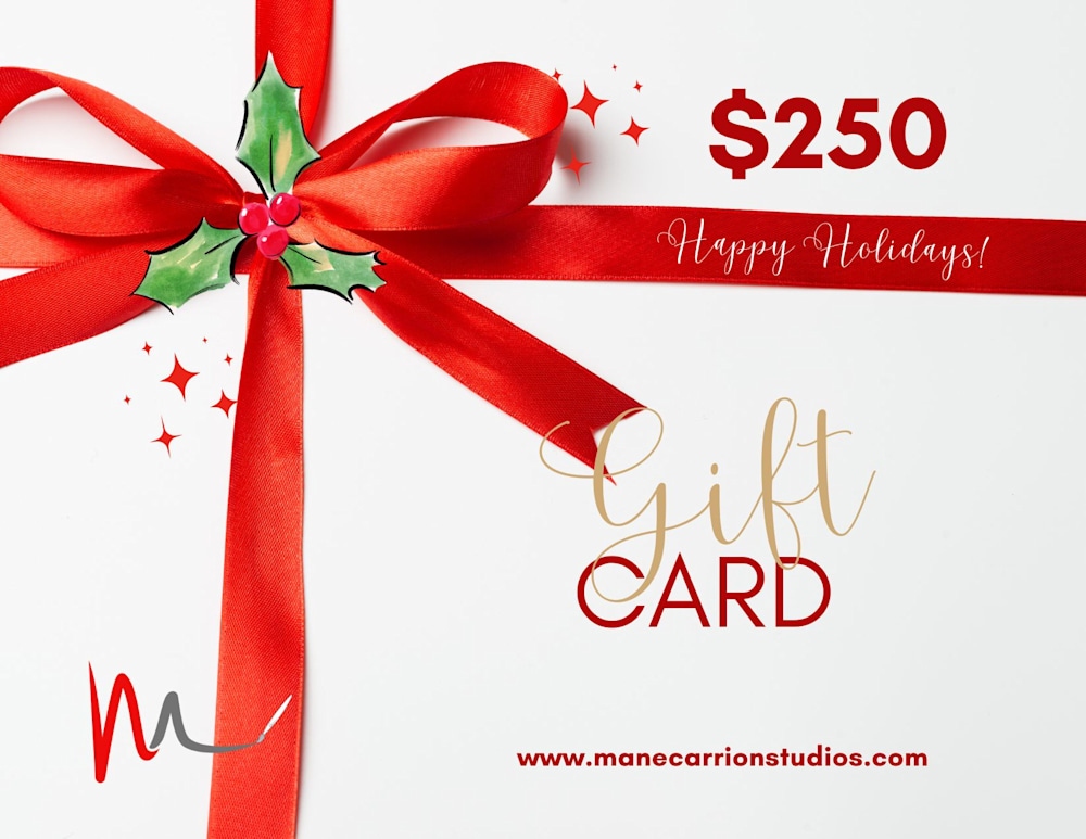 Red and White Elegant Gift Voucher Card 250