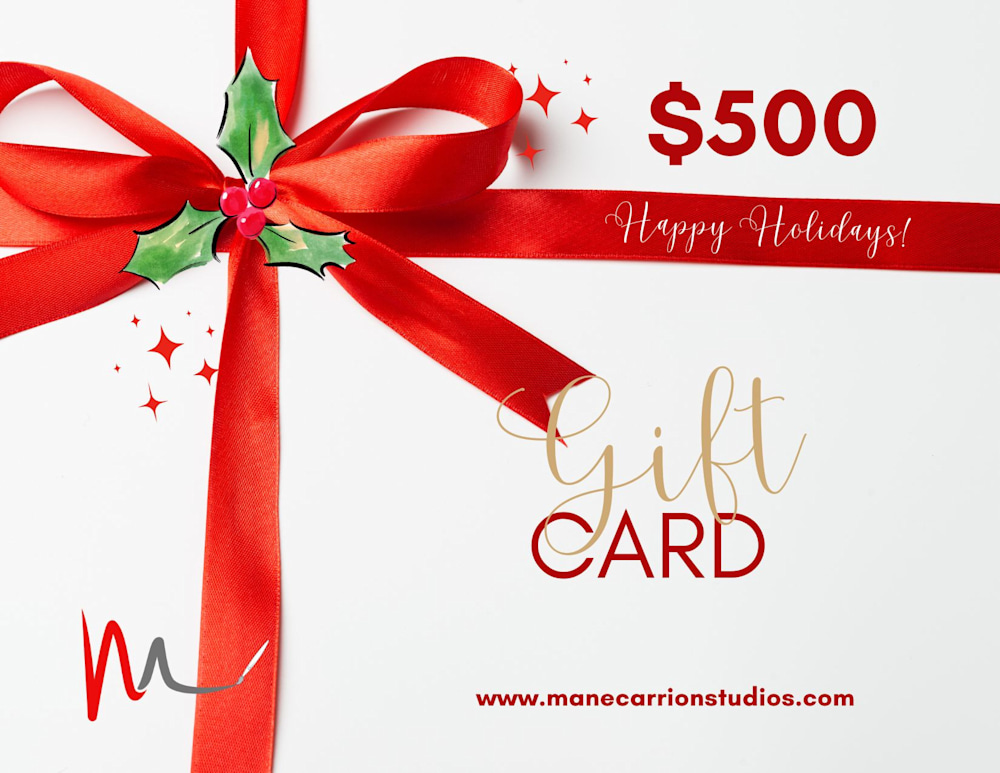 Red and White Elegant Gift Voucher Card 500