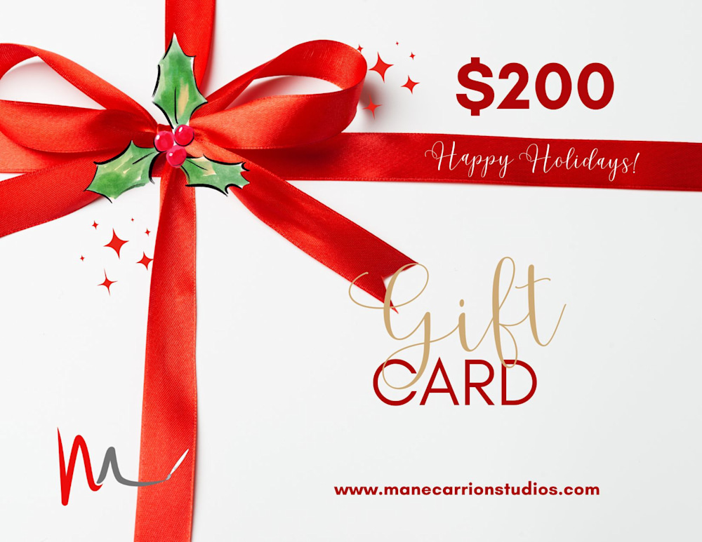 Red and White Elegant Gift Voucher Card 200