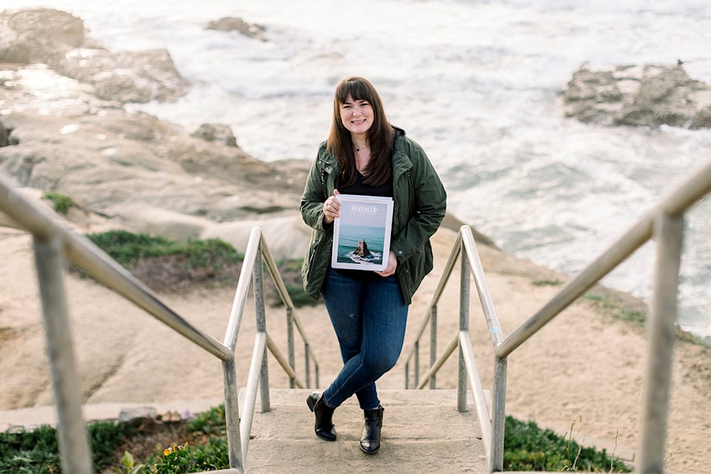 Author Allison Davis Photography with her book Revealed at the Edge