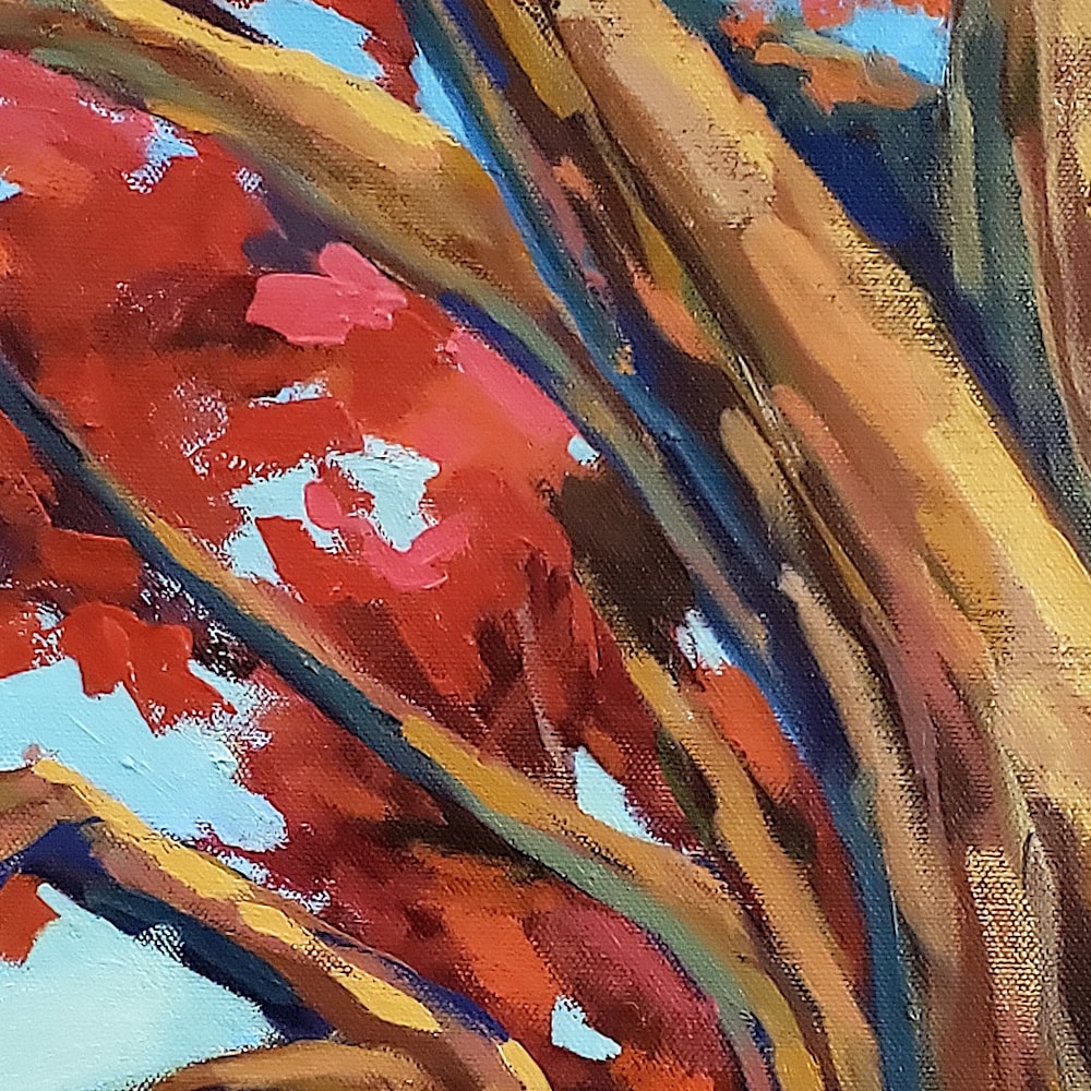 Hallgren Autumn Maple Oil Closeup1