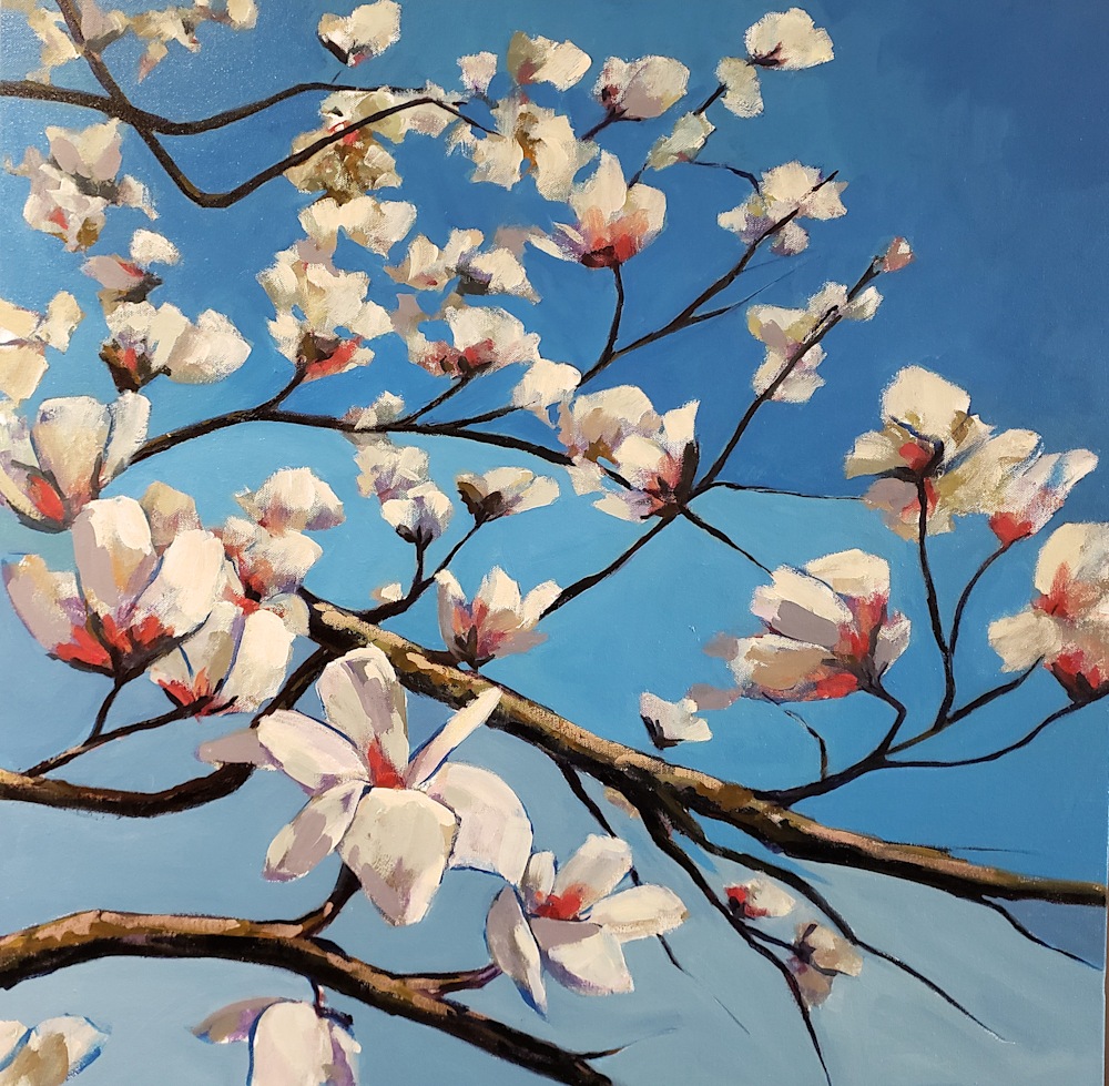 Hallgren Magnolia Oil Painting