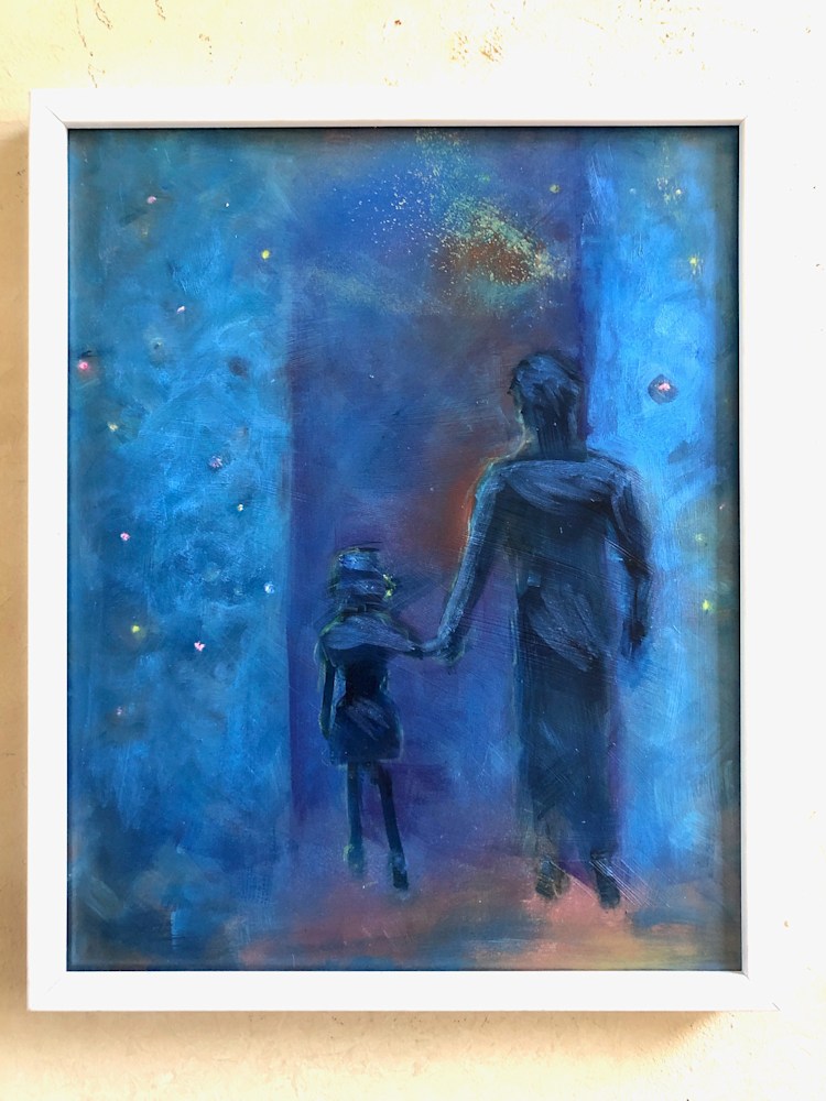 Walk With Abba Father Daddy's Girl, oil, 24x18
