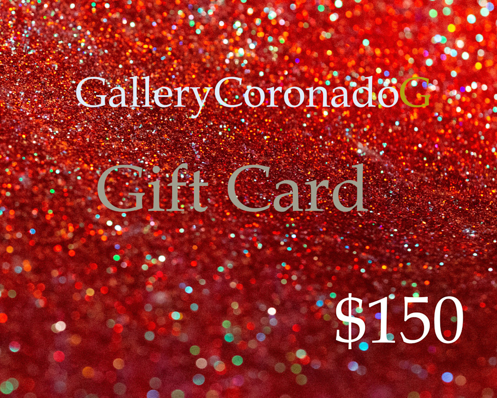 Gift Card $150 red sparkle