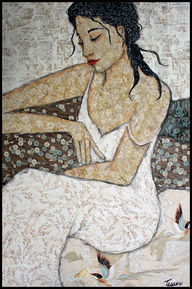 Lady In White framed
