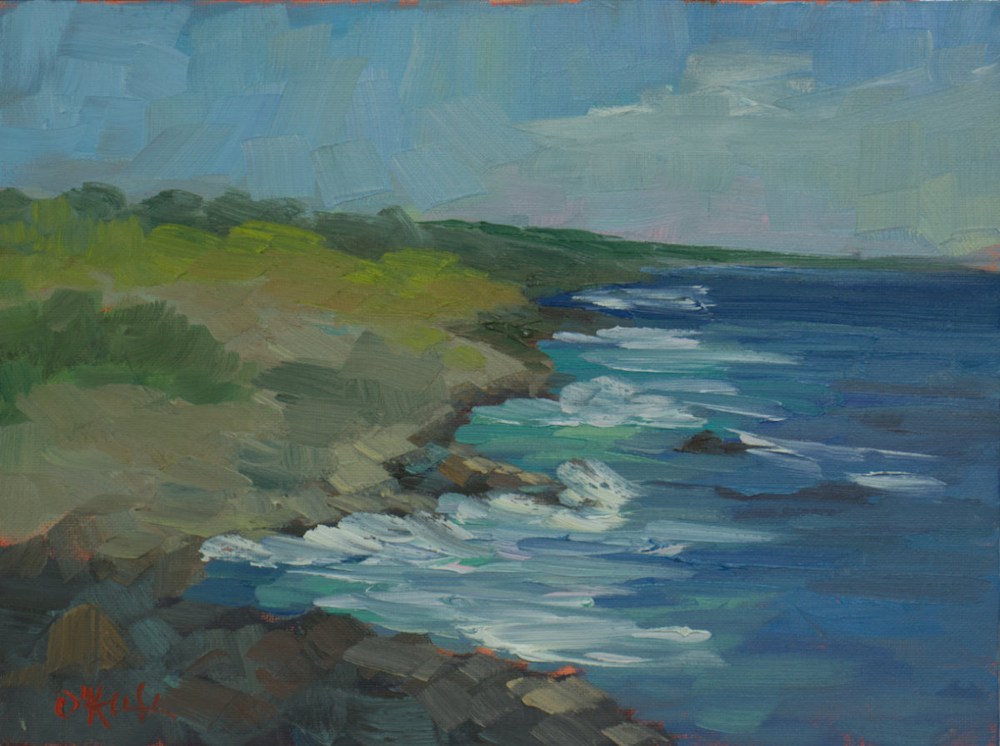 East From Beavertail 9X12