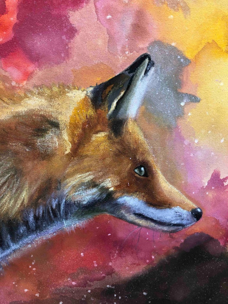 Red Fox Wild Life Gabriela Ortiz detail 2