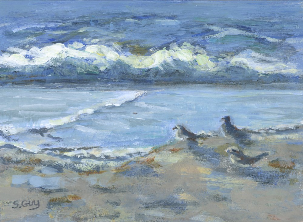 The Committee Impressionism Seascape Seagulls Coastal Painting