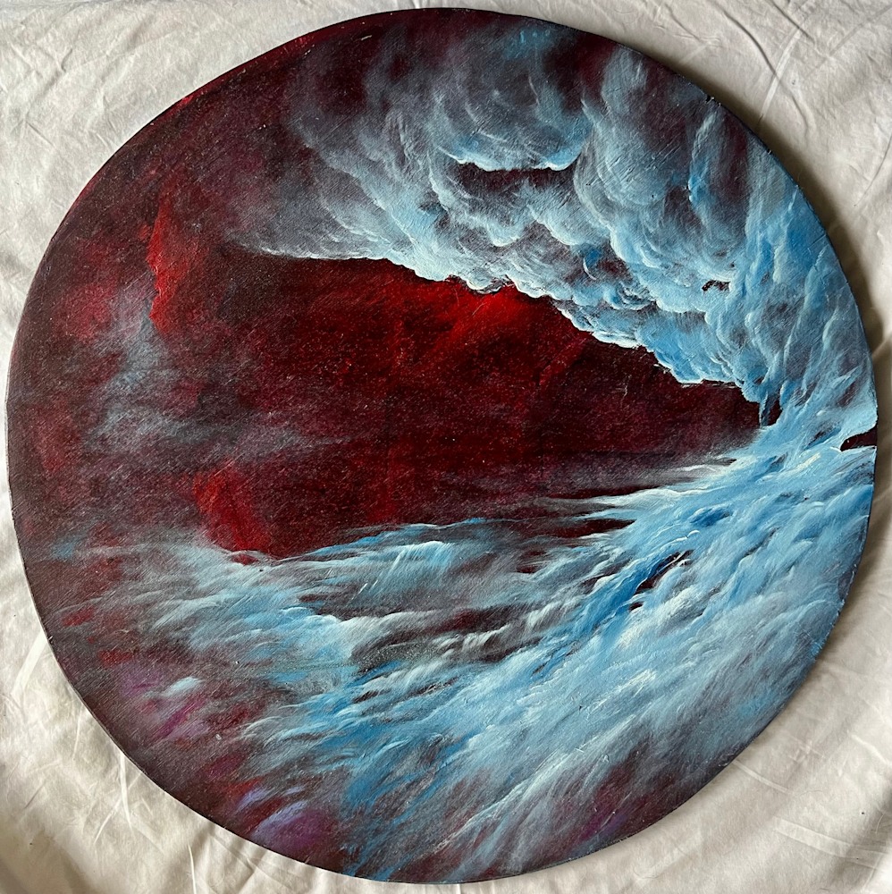 Clouds In Red Space Art | karendoyle