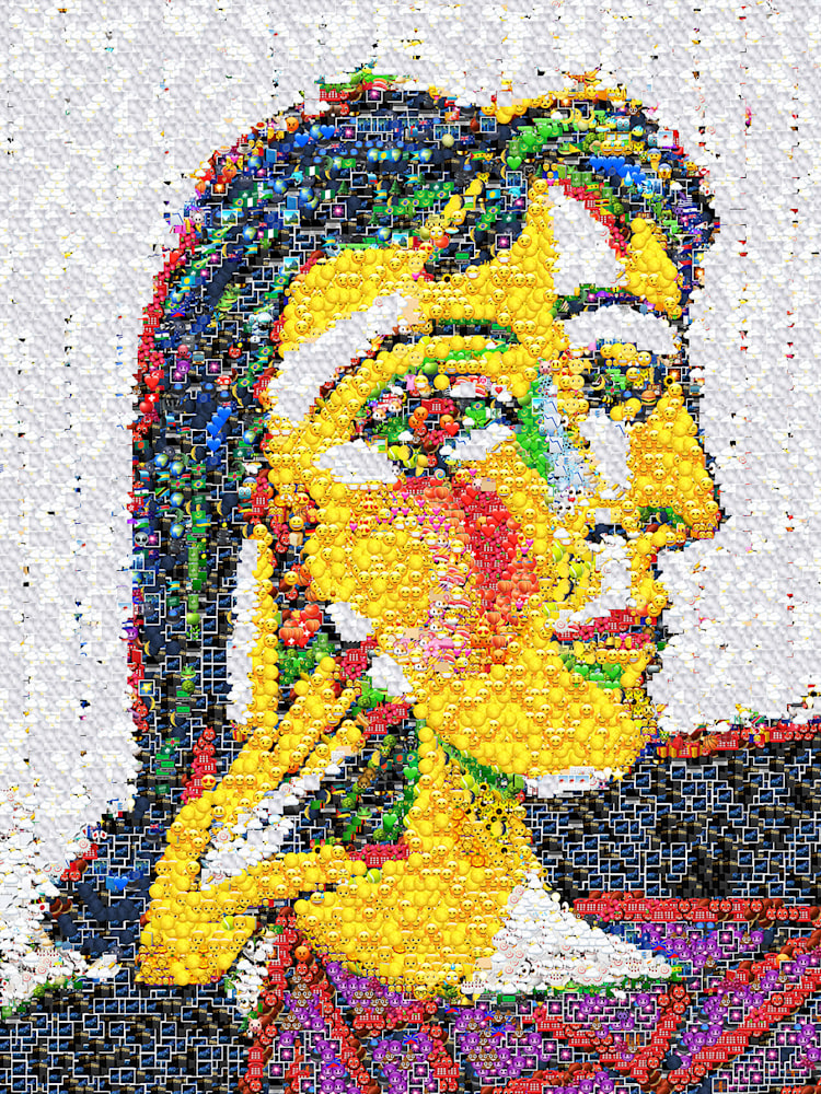 12 300dpi Dora Maar painting by Pablo Picasso emoji art Natalya Nova forweb