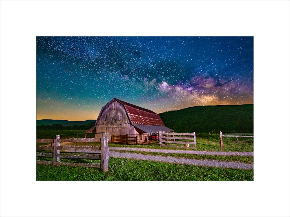 Milky Way Over Boxley Valley signed matted