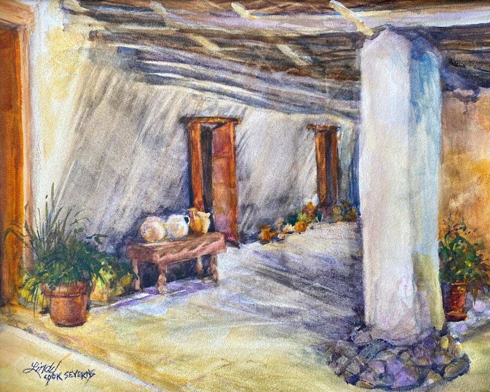 29h22 Sanctuary In the Shade  8x10 v watercolor Lindy C Severns pho