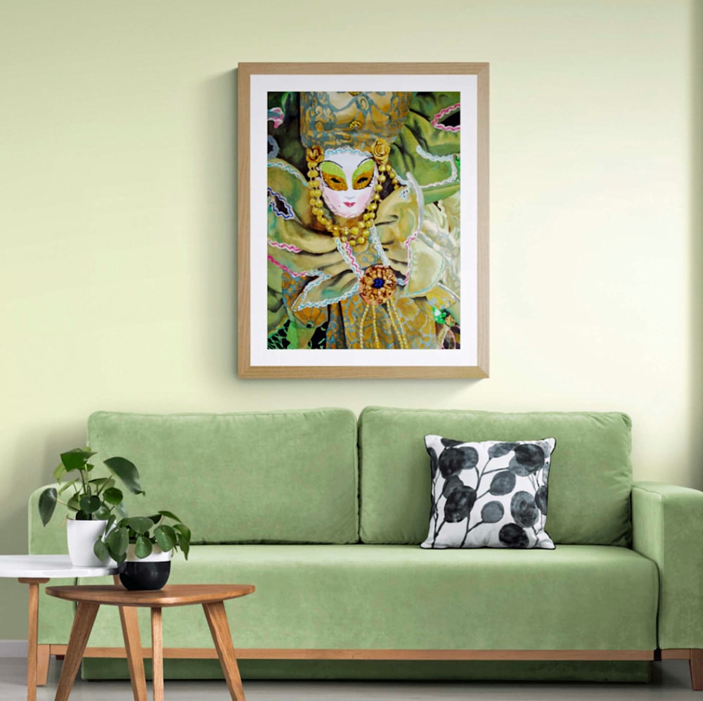 Mardi Gras Doll, Green Couch