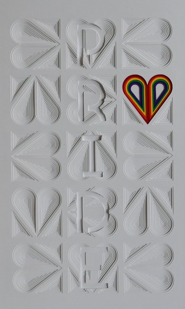 Hearts of Pride #4 9” W x 15” H x ¼” D $500