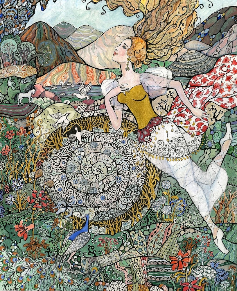 Getting Off the Ground 20x16x1  Watercol, Acry, bk inkOI 0014