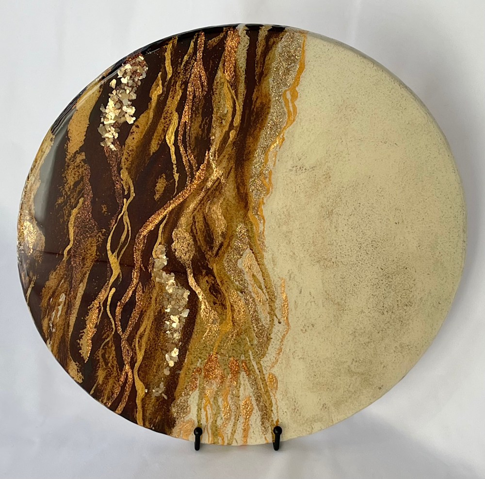 Jan and David Saunders   Sand of Copper and Gold LazySusan $150