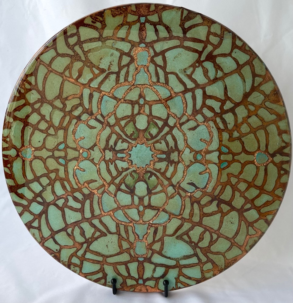 Jan and David Saunders   Winged Rust LazySusan $150