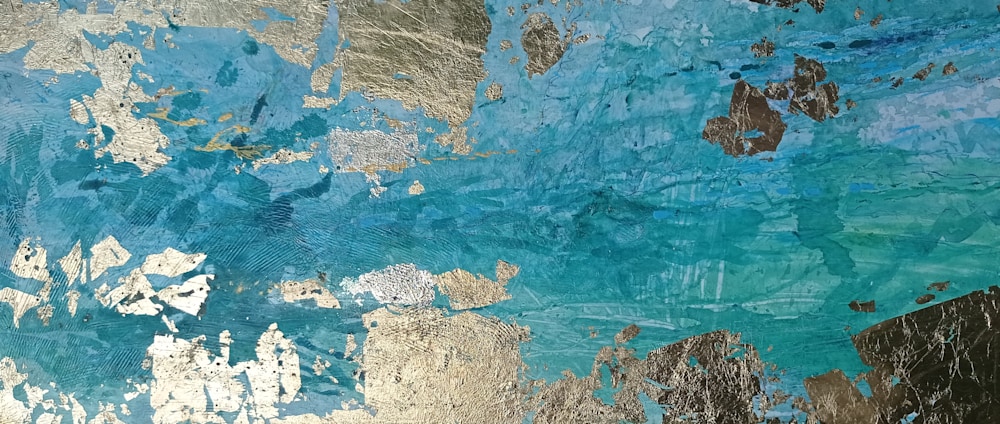 GOLDEN REEF Acry GoldLf Canv  36x15in $1000+=1500 AB 1080