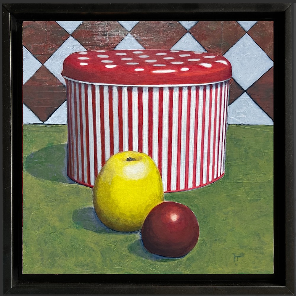 Still Life With Stripes and Diamonds framed