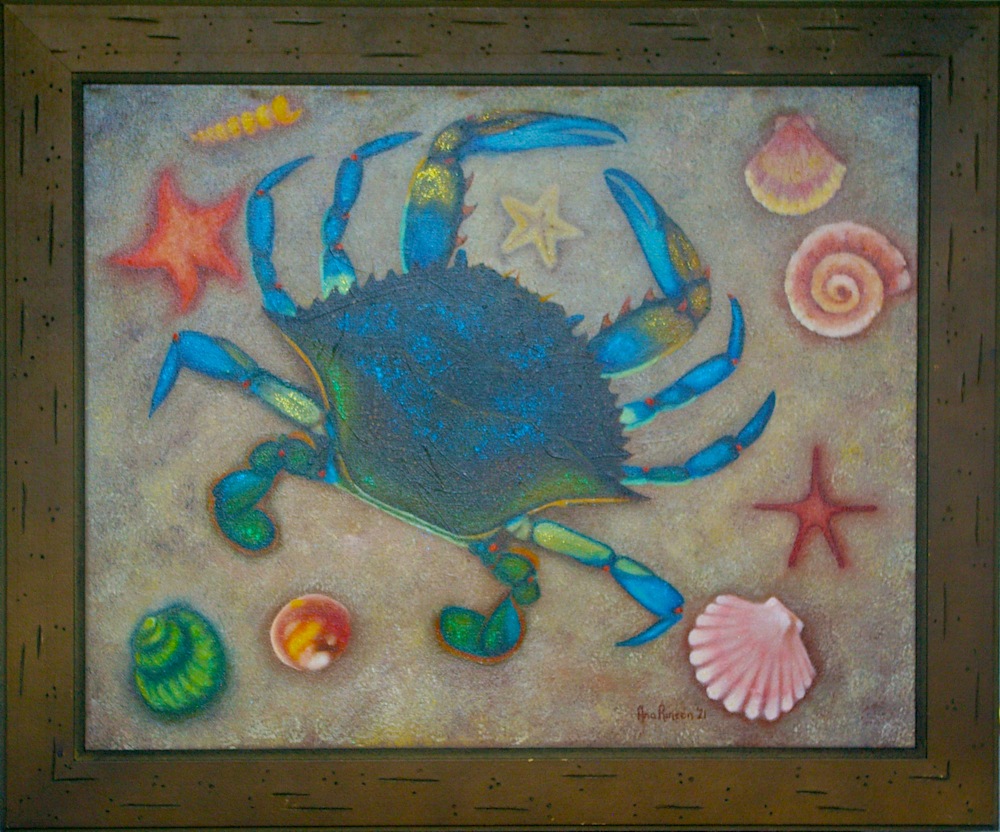 Blue Crab Framed